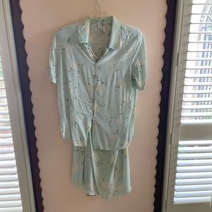 Mint green floral set